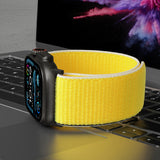 ZRDESIGN Ultra Wide Nylon Watch Band Compatible with Apple Watch 42mm 44mm 45mm 49mm, Adjustable Sport Loop For iWatch Series 8 7 6 5 4 3 2 1 SE--Yellow