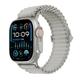 Ocean Nylon Sport Band Compatible with Apple Watch Ultra Band 49mm 45mm 44mm 42mm for Men Women, Breathable Soft Strap for iWatch Series SE 9/8/7/6/5/4/3/2/1 Gray