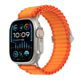 Ocean Nylon Sport Band Compatible with Apple Watch Ultra Band 49mm 45mm 44mm 42mm for Men Women, Breathable Soft Strap for iWatch Series SE 9/8/7/6/5/4/3/2/1 Orange