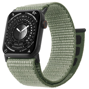 ZRDESIGN Ultra Wide Nylon Watch Band Compatible with Apple Watch 42mm 44mm 45mm 49mm, Adjustable Sport Loop For iWatch Series 8 7 6 5 4 3 2 1 SE--Olive