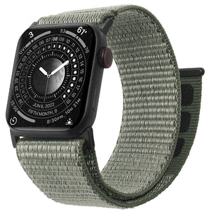 ZRDESIGN Ultra Wide Nylon Watch Band Compatible with Apple Watch 42mm 44mm 45mm 49mm, Adjustable Sport Loop For iWatch Series 8 7 6 5 4 3 2 1 SE--Olive