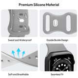 Dragon Engraved Bands Compatible with Apple Watch Band for Women 38mm 40mm 41mm 42mm 44mm 45mm 46mm 49mm, Soft Silicone Two-Tone Dragon Sport Strap for iWatch Series 10 9 8 7 6 5 4 3 2 1 SE Ultra Gray