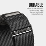 ZRDESIGN Wide Nylon Band Compatible with Apple Watch Band 49mm 45mm 44mm 42mm for Men Women, Rugged Breathable Sport Loop for iWatch Ultra Series 8/7/6/5/4/3/2/1/SE--Black