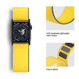 ZRDESIGN Ultra Wide Nylon Watch Band Compatible with Apple Watch 42mm 44mm 45mm 49mm, Adjustable Sport Loop For iWatch Series 8 7 6 5 4 3 2 1 SE--Yellow