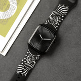Engraved Bands Compatible with Apple Watch Band for Women 38mm 40mm 41mm 42mm 44mm 45mm 46mm 49mm, Soft Silicone Two-Tone Sport Strap for iWatch Series 10 9 8 7 6 5 4 3 2 1 SE Ultra Black