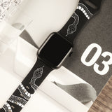 Snake Pattern Engraved Band, Compatible with Apple Watch 38mm, 40mm, 41mm, 42mm, 44mm, 45mm, 46mm, 49mm, Soft Silicone Snake Sport Strap for Men and Women, Fits iWatch Series 10, 9, 8, 7, 6, 5, 4, 3, 2, 1, Ultra/2, SE Black
