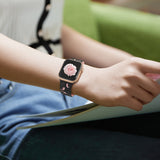 Flowers Engraved Band Compatible with Apple Watch Bands for Women 38mm 40mm 41mm 42mm 44mm 45mm 46mm 49mm, Soft Silicone Cute TwoTone Sport Strap for iWatch Series 10 9 SE 8 7 6 5 4 3 2 1 ULTRA Black