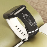 Snake Pattern Engraved Band, Compatible with Apple Watch 38mm, 40mm, 41mm, 42mm, 44mm, 45mm, 46mm, 49mm, Soft Silicone Snake Sport Strap for Men and Women, Fits iWatch Series 10, 9, 8, 7, 6, 5, 4, 3, 2, 1, Ultra/2, SE Black