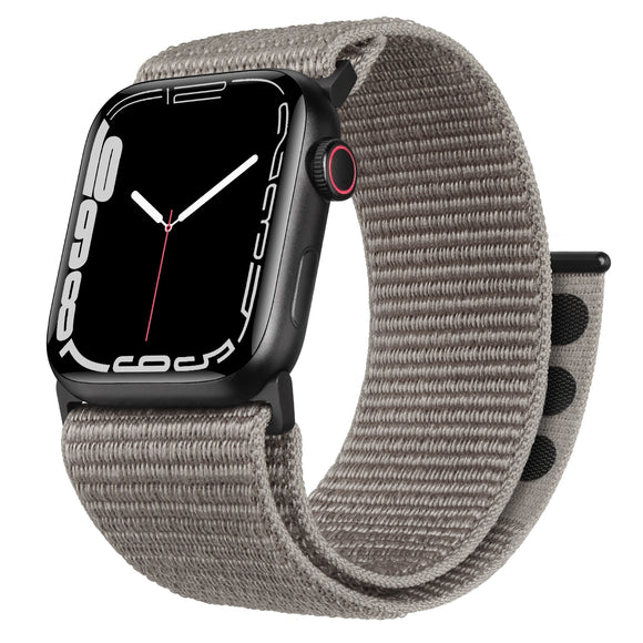ZRDESIGN Ultra Wide Nylon Watch Band Compatible with Apple Watch 42mm 44mm 45mm 49mm, Adjustable Sport Loop For iWatch Series 8 7 6 5 4 3 2 1 SE--Grey
