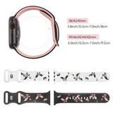 Flowers Engraved Band Compatible with Apple Watch Bands for Women 38mm 40mm 41mm 42mm 44mm 45mm 46mm 49mm, Soft Silicone Cute TwoTone Sport Strap for iWatch Series 10 9 SE 8 7 6 5 4 3 2 1 ULTRA Black