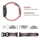 Floral Engraved Bands Compatible with Apple Watch Band 38mm 40mm 41mm 42mm 45mm 46mm 49mm for Women, Cute Cloud iWatch Bands Soft Silicone Sport Strap for iWatch Series SE 10 9 8 7 6 5 4 3 Ultra Black