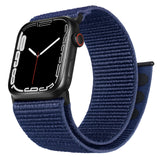 ZRDESIGN Ultra Wide Blue Nylon Watch Band Compatible with Apple Watch 42mm 44mm 45mm 49mm, Adjustable Sport Loop For iWatch Series 7 6 5 4 3 2 1 SE--Blue