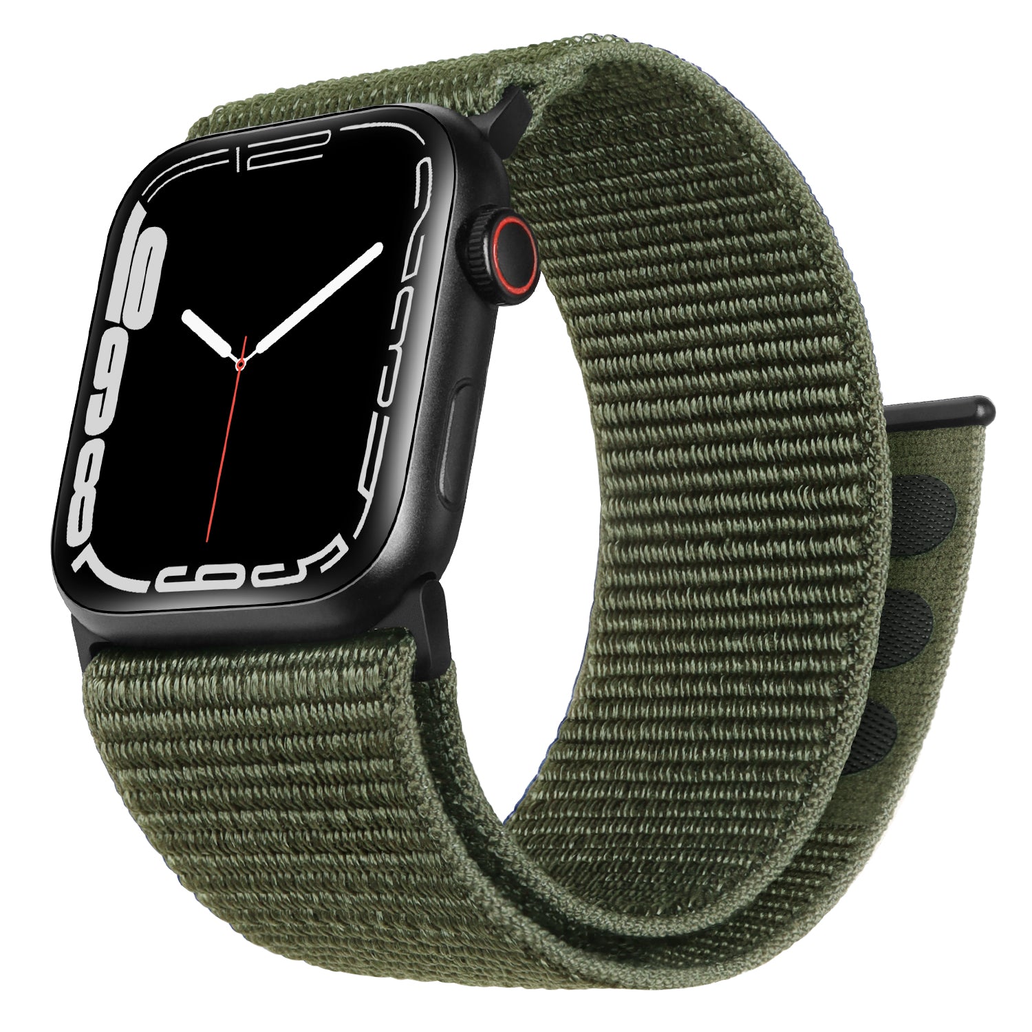 ZRDESIGN Ultra Wide Green Nylon Watch Band Compatible with Apple