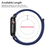 ZRDESIGN Ultra Wide Blue Nylon Watch Band Compatible with Apple Watch 42mm 44mm 45mm 49mm, Adjustable Sport Loop For iWatch Series 7 6 5 4 3 2 1 SE--Blue