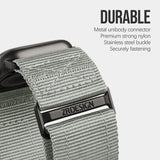 ZRDESIGN Wide Nylon Band Compatible with Apple Watch Band 49mm 45mm 44mm 42mm for Men Women, Rugged Breathable Sport Loop for iWatch Ultra Series 8/7/6/5/4/3/2/1/SE-grey