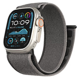 ZRDESIGN Wide Trail Loop Apple Watch Band, Nylon Apple Watch Adjustable Sport Loop Compatible with Apple Watch Strap 49mm 45mm 44mm 42mm for iWatch Series Ultra/8/7/6/5/4/3/2/6/SE  Deep grey