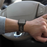 Snake Pattern Engraved Band, Compatible with Apple Watch 38mm, 40mm, 41mm, 42mm, 44mm, 45mm, 46mm, 49mm, Soft Silicone Snake Sport Strap for Men and Women, Fits iWatch Series 10, 9, 8, 7, 6, 5, 4, 3, 2, 1, Ultra/2, SE Black