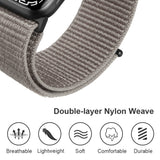 ZRDESIGN Ultra Wide Nylon Watch Band Compatible with Apple Watch 42mm 44mm 45mm 49mm, Adjustable Sport Loop For iWatch Series 8 7 6 5 4 3 2 1 SE--Grey