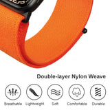 ZRDESIGN Wide Trail Loop Apple Watch Band, Nylon Apple Watch Adjustable Sport Loop Compatible with Apple Watch Strap 49mm 45mm 44mm 42mm for iWatch Series Ultra/8/7/6/5/4/3/2/6/SE  Orange