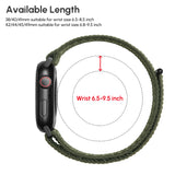 ZRDESIGN Ultra Wide Green Nylon Watch Band Compatible with Apple Watch 42mm 44mm 45mm 49mm 41mm 40mm 38mm, Adjustable Sport Loop For iWatch Series 8 7 6 5 4 3 2 1 SE--Green