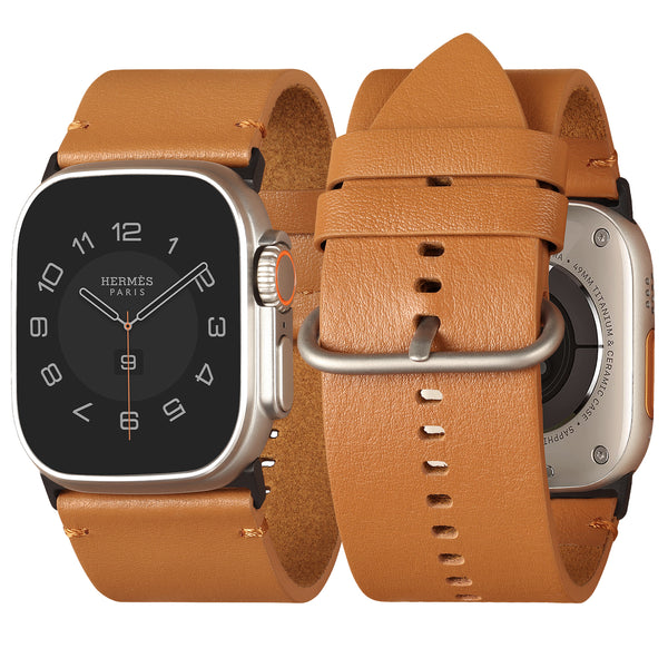 ZRDESIGN Ultra Wide Apple Watch Ultra Leather Band Compatible 