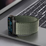 ZRDESIGN Ultra Wide Nylon Watch Band Compatible with Apple Watch 42mm 44mm 45mm 49mm, Adjustable Sport Loop For iWatch Series 8 7 6 5 4 3 2 1 SE--Olive
