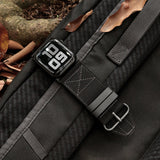ZRDESIGN Apple Watch Band for Men , Compatible with Apple Watch 49mm/45mm/44mm/42mm/41mm/40mm/38mm, Leather and Nylon Strap for Iwatch Series Ultra SE 2 / 8 / 7 / 6 / 5 / 4 / 3 / 2 / 1 / SE Black