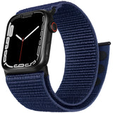 ZRDESIGN Ultra Wide Blue Nylon Watch Band Compatible with Apple Watch 42mm 44mm 45mm 49mm, Adjustable Sport Loop For iWatch Series 7 6 5 4 3 2 1 SE--Blue