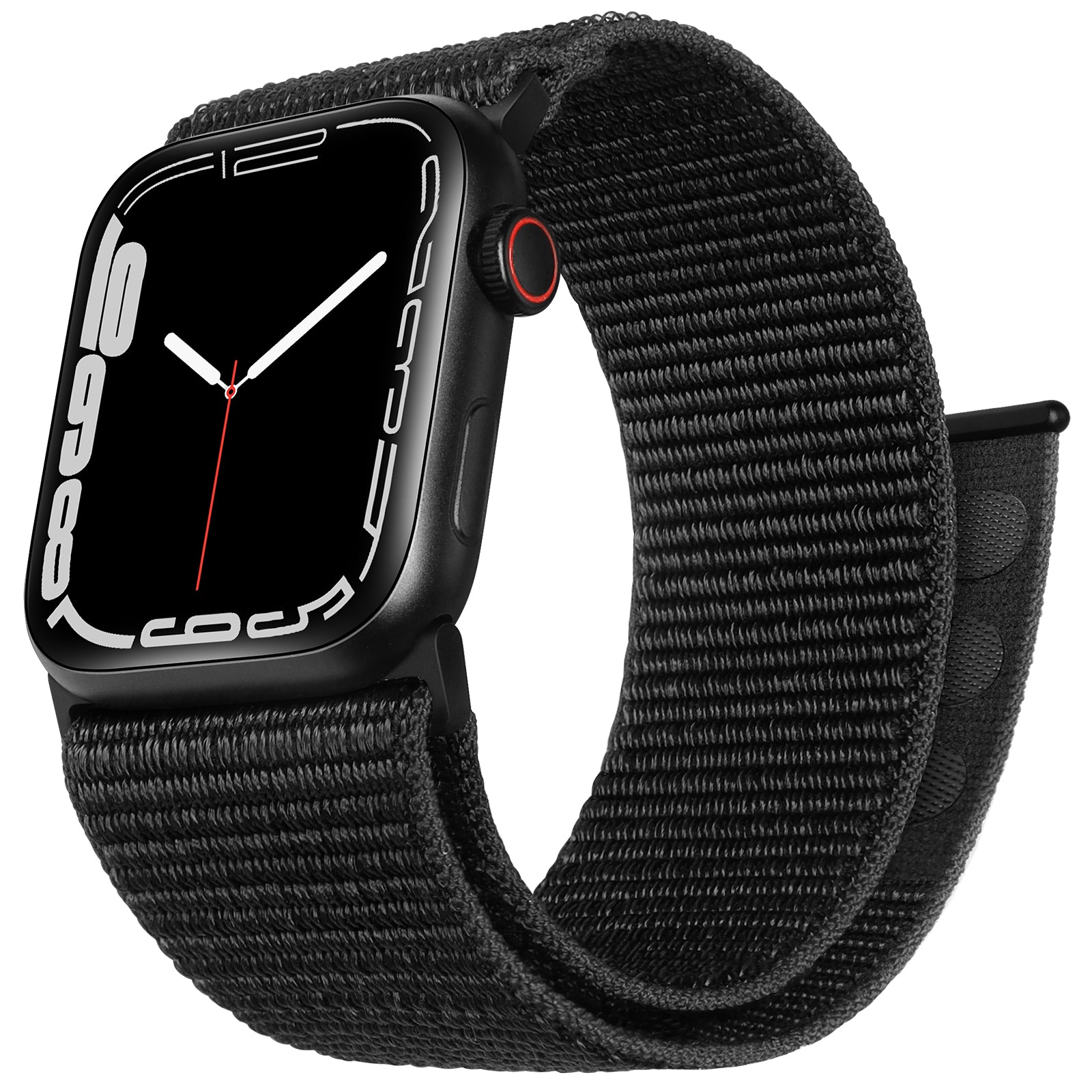 ZRDESIGN Ultra Wide Black Nylon Watch Band Compatible with Apple