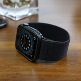 ZRDESIGN Black Elastic Compatible/Replacement Band for Apple Watch 38mm 40mm 42mm 44mm Stretchy watch Strap for iwatch series 6 5 4 3 2 1